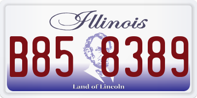 IL license plate B858389