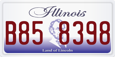 IL license plate B858398