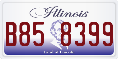 IL license plate B858399