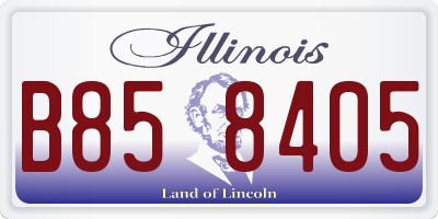IL license plate B858405