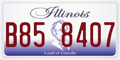IL license plate B858407
