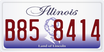 IL license plate B858414
