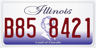IL license plate B858421