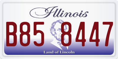 IL license plate B858447