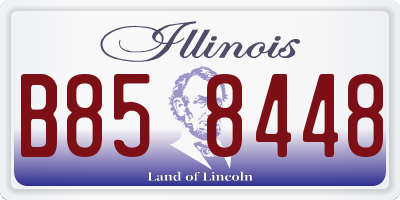 IL license plate B858448