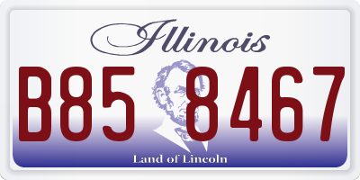IL license plate B858467