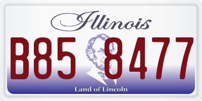 IL license plate B858477