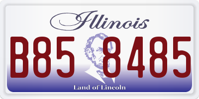 IL license plate B858485