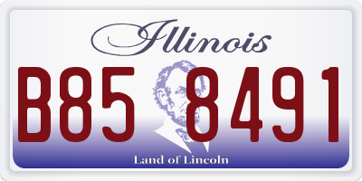 IL license plate B858491
