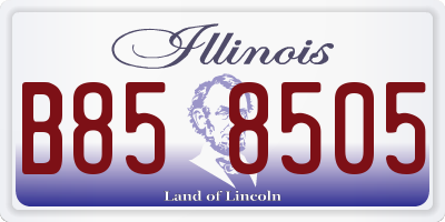 IL license plate B858505