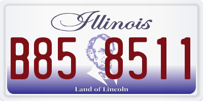 IL license plate B858511