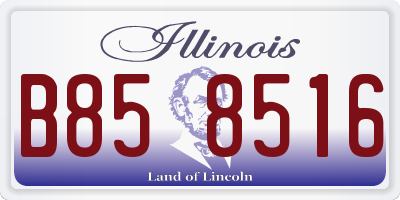 IL license plate B858516
