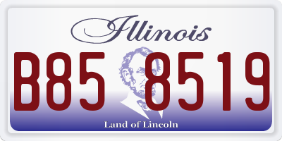 IL license plate B858519