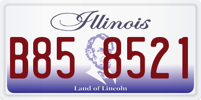 IL license plate B858521