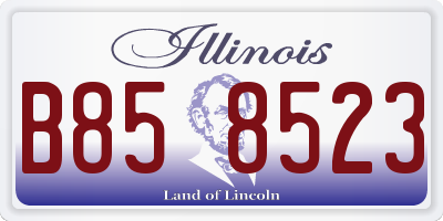 IL license plate B858523