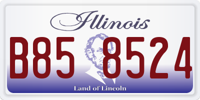 IL license plate B858524