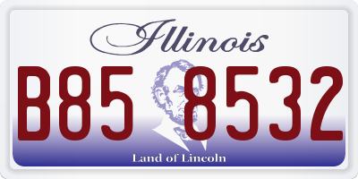 IL license plate B858532