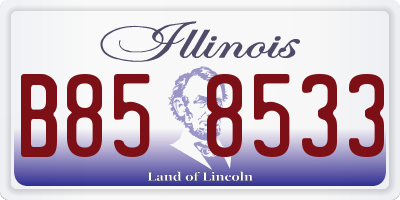 IL license plate B858533