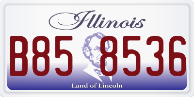 IL license plate B858536