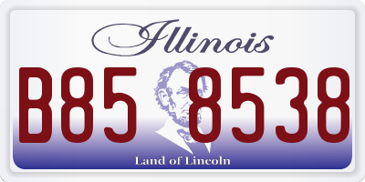 IL license plate B858538