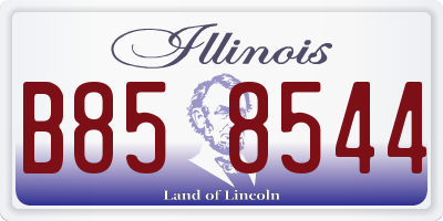 IL license plate B858544