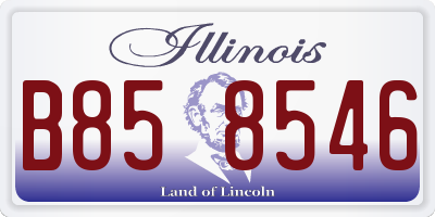 IL license plate B858546