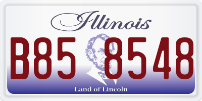 IL license plate B858548