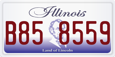 IL license plate B858559