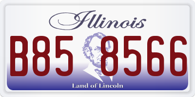 IL license plate B858566