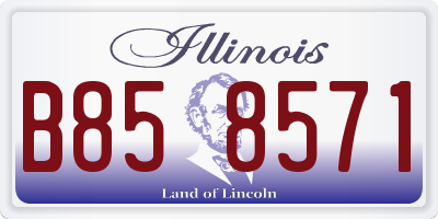 IL license plate B858571