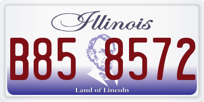 IL license plate B858572