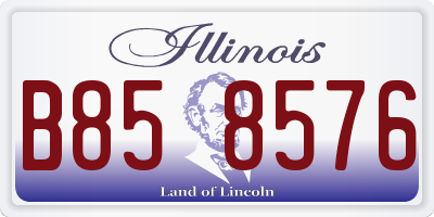 IL license plate B858576