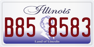 IL license plate B858583