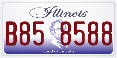 IL license plate B858588