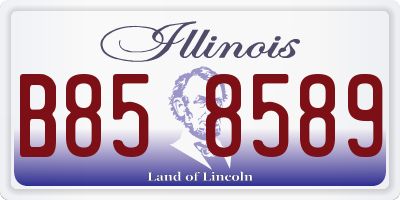 IL license plate B858589