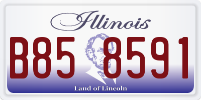 IL license plate B858591
