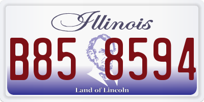 IL license plate B858594