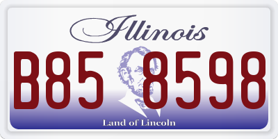 IL license plate B858598