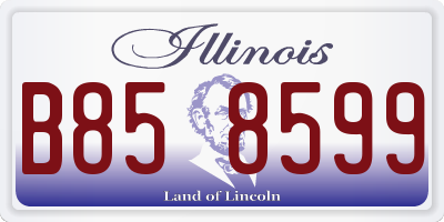 IL license plate B858599