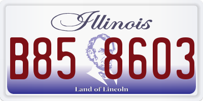 IL license plate B858603