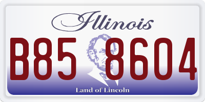 IL license plate B858604