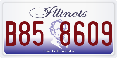 IL license plate B858609