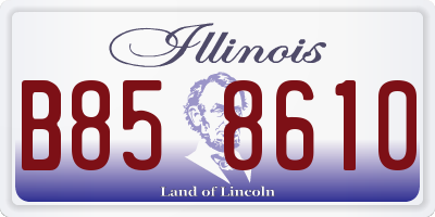 IL license plate B858610