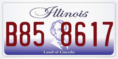 IL license plate B858617