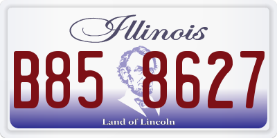 IL license plate B858627