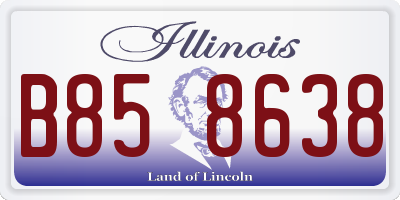 IL license plate B858638
