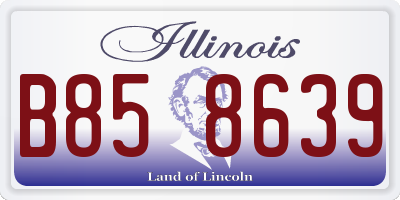 IL license plate B858639