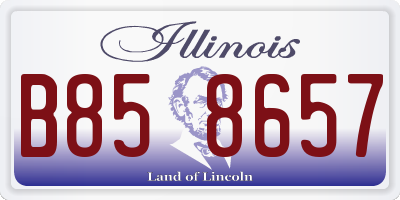IL license plate B858657