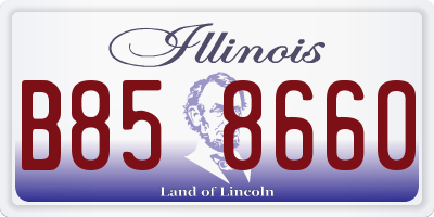 IL license plate B858660