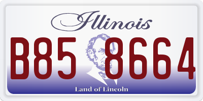 IL license plate B858664